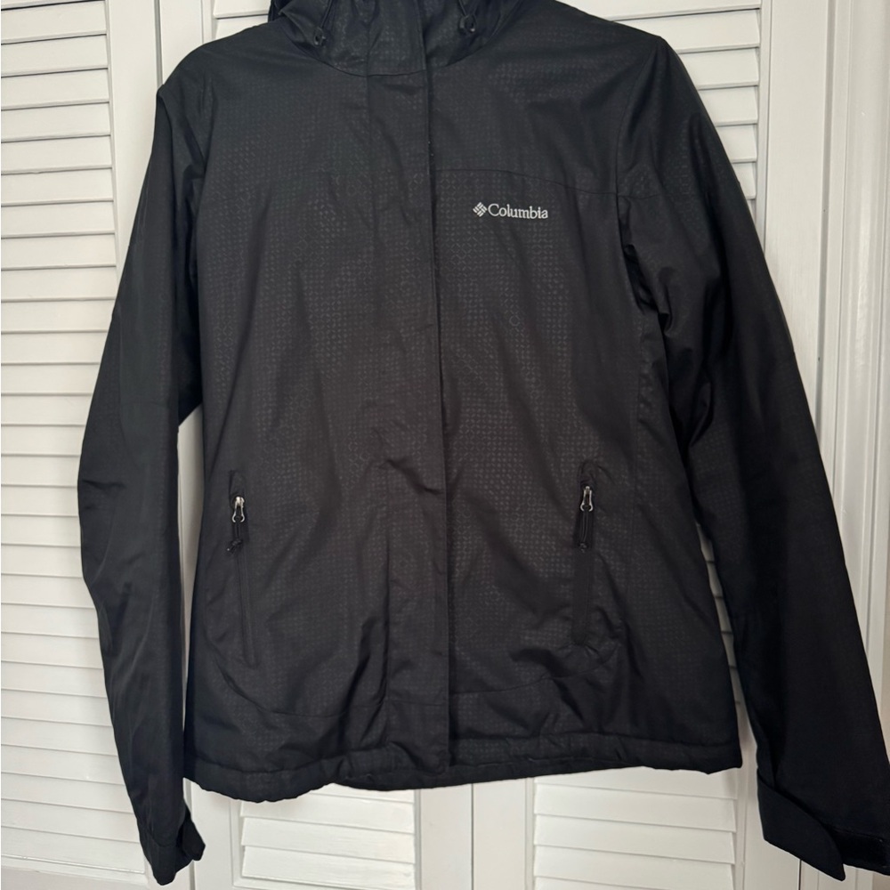 Columbia Black Hooded Coat